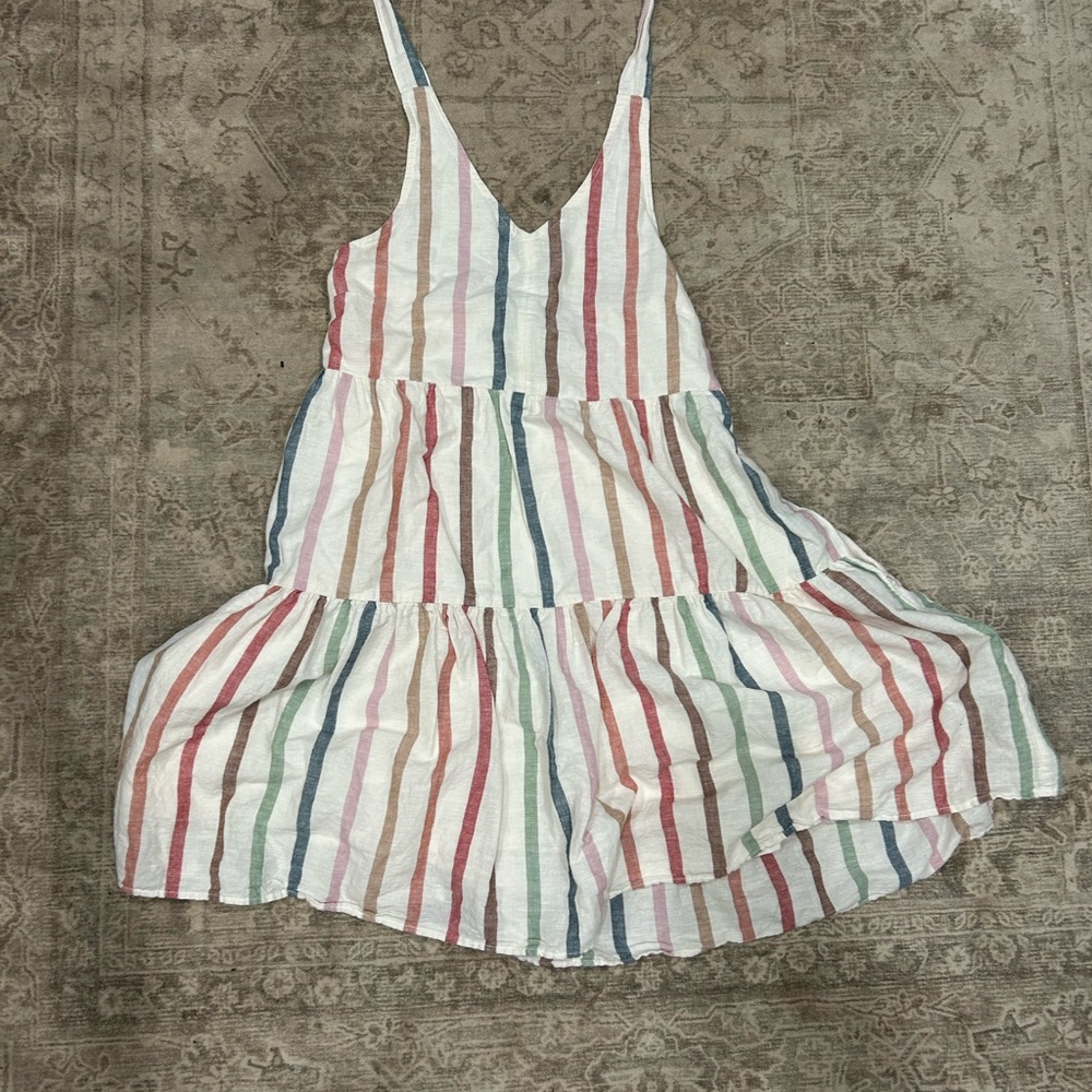 American Eagle Outfitters Multicolor Striped Strapless Dress